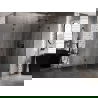 Mexen Lunar L vijfhoekige douchecabine scharnierend rechts 80 x 90 cm, transparant, zwart - 831L-080P-090L-70-00-P