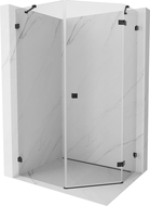 Mexen Lunar cabine de duche pentagonal articulada direita 80 x 90 cm, transparente, preta - 831-080P-090L-70-00-P