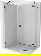 Mexen Lunar γωνιακή καμπίνα ντους δεξιάς πλευράς 90 x 100 cm, διαφανής, μαύρη