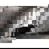 Mexen Lunar Fünfeck-Duschkabine, rechts öffnend, 90 x 100 cm, transparent, schwarz - 831-090P-100L-70-00-P