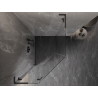 Mexen Lunar L lijeva zakretna tuš kabina peterokutna 80 x 100 cm, prozirna, gun metal - 831L-080L-100P-95-00-L