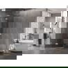 Mexen Lunar L fünfeckige Duschkabine, nach links öffnend, 80 x 100 cm, transparent, gebürsteter Nickel - 831L-080L-100P-97-00-L