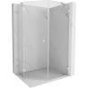 Mexen Lunar cabine de douche pentagonale pivotante gauche 90 x 100 cm, transparent, nickel brossé - 831-090L-100P-97-00-L