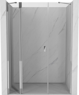 Mexen Mist okretna tuš vrata 130 cm, prozirna, krom - 8A4-130-001-01-00
