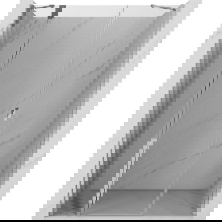 Mexen Mist opklappbar Duschdier 145 cm, transparent, Chrom - 8A4-145-001-01-00