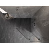 Mexen Lunar L petokutna pravokutna tuš kabina desna 80 x 90 cm, prozirna, brušeni nikal - 831L-080P-090L-97-00-P