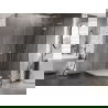 Mexen Lunar L fünfeckige Duschkabine, rechts öffnend 90x100 cm, transparent, gebürsteter Nickel - 831L-090P-100L-97-00-P