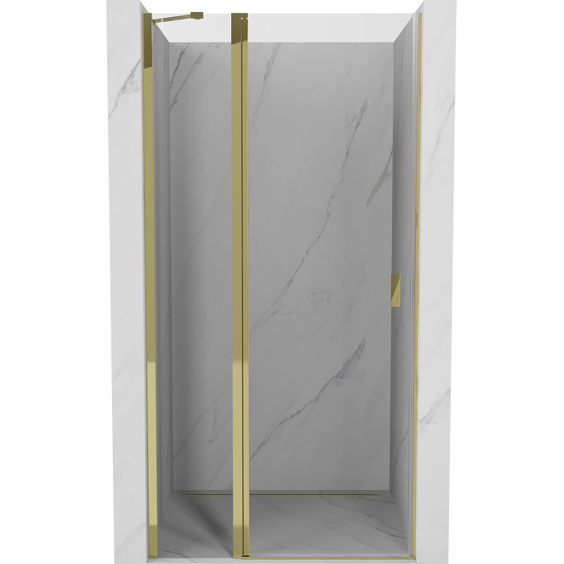 Mexen Mist douchedeur opengaand 75 cm, transparant, goud - 8A4-075-000-50-00