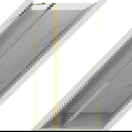 Mexen Mist douchedeur opengaand 75 cm, transparant, goud - 8A4-075-000-50-00