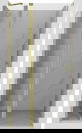 Mexen Mist scharnierbare douchedeur 75 cm, transparant, goud geborsteld - 8A4-075-000-55-00
