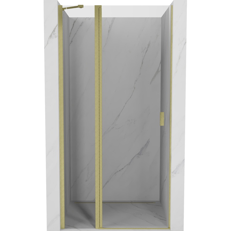Mexen Mist okretna tuš vrata 105 cm, prozirna, zlatno brušena - 8A4-105-000-55-00