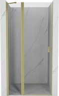 Mexen Mist zakretna tuš vrata 115 cm, prozirna, zlatna brušena - 8A4-115-000-55-00
