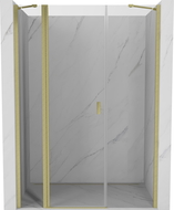 Mexen Mist porte de douche pivotante 155 cm, transparent, or brossé - 8A4-155-001-55-00