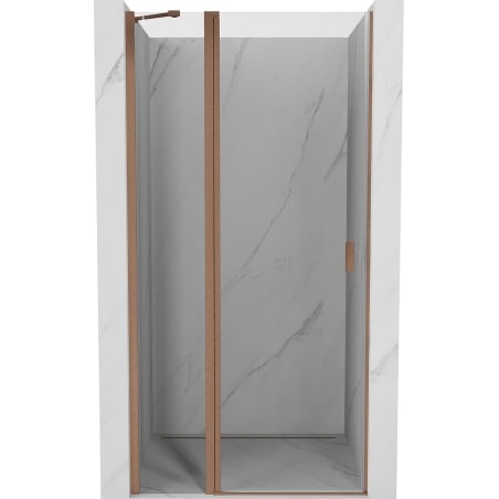 Mexen Mist Duschdrehtür 70 cm, transparent, gebürstetes Kupfer - 8A4-070-000-65-00