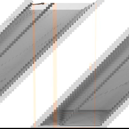 Mexen Mist Duschdrehtür 85 cm, transparent, gebürstetes Kupfer - 8A4-085-000-65-00