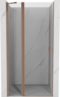 Mexen Mist okretna tuš vrata 110 cm, prozirna, brušeni bakar - 8A4-110-000-65-00