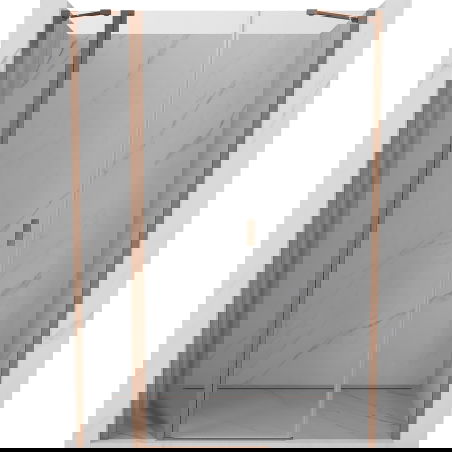 Mexen Mist Duschdrehtür 155 cm, transparent, gebürstetes Kupfer - 8A4-155-001-65-00