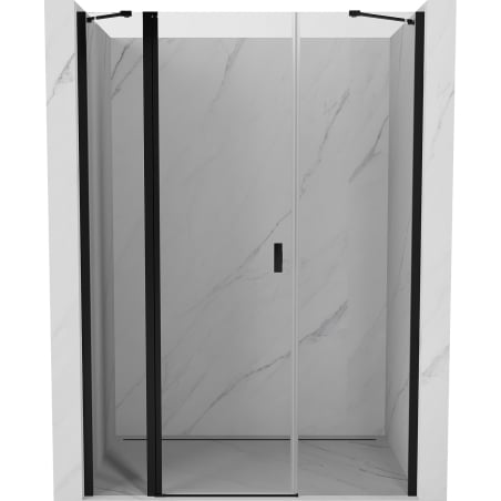 Mexen Mist drzwi prysznicowe uchylne 130 cm, transparent, czarne - 8A4-130-001-70-00