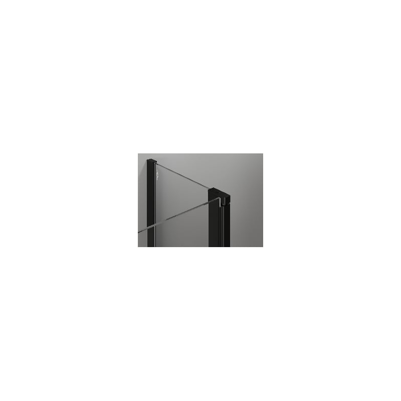 Mexen Mist drzwi prysznicowe uchylne 145 cm, transparent, czarne - 8A4-145-001-70-00