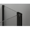 Mexen Mist drzwi prysznicowe uchylne 145 cm, transparent, czarne - 8A4-145-001-70-00
