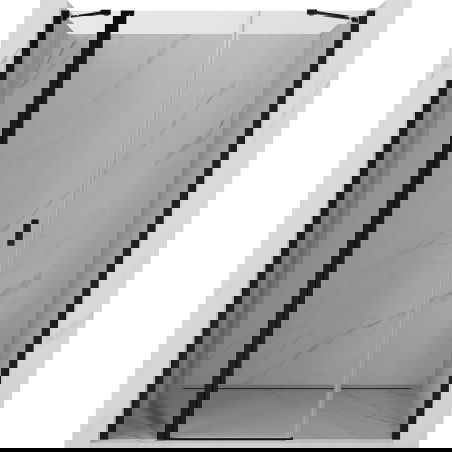 Mexen Mist porta doccia battente 160 cm, trasparente, nero - 8A4-160-001-70-00