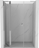 Mexen Mist L zakretna tuš vrata 140 cm, prozirna, krom - 8A4L-140-001-01-00