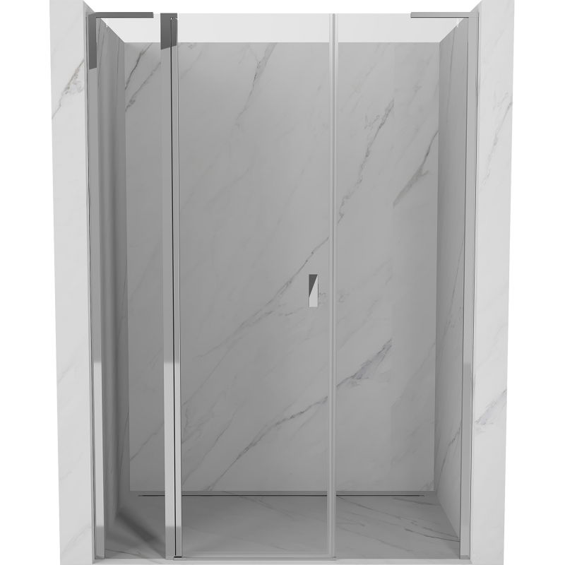Mexen Mist L Duschdrehtür 145 cm, transparent, Chrom - 8A4L-145-001-01-00