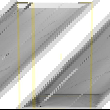 Mexen Mist L-Duschtür öffnend 140 cm, transparent, gold - 8A4L-140-001-50-00