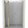 Mexen Mist L 160 cm Hinged Shower Door, Transparent, Gold - 8A4L-160-001-50-00