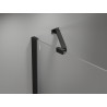 Mexen Mist dušiuksed, 90 cm, läbipaistev, must - 8A4-090-000-70-00