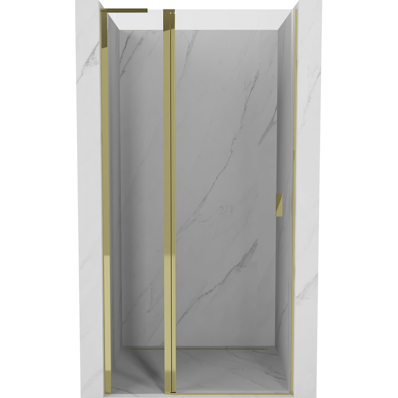 Mexen Mist L Hinged Shower Door 90 cm, Transparent, Gold - 8A4L-090-000-50-00