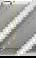 Mexen Mist L draaideur douchedeur 120 cm, transparant, goud - 8A4L-120-000-50-00