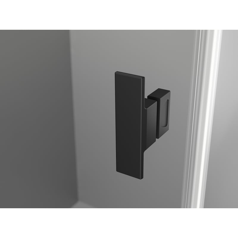 Mexen Mist 105 cm Left Hinged Shower Door, Black Frame, Black - 8A4-105-000-70-70-L