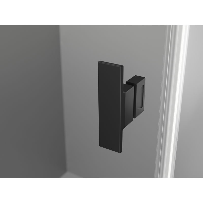 Mexen Mist L 90 cm lénks Duschdier opzemaachend, schwaarze Rumm, schwaarz - 8A4L-090-000-70-70-L