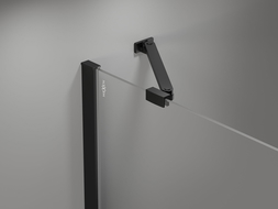 Mexen Mist porte de douche battante droite 90 cm, cadre noir, noir - 8A4-090-000-70-70-P