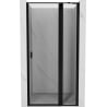 Mexen Mist portes de douche pivotantes droites 110 cm, cadre noir, noir - 8A4-110-000-70-70-P