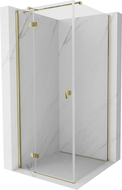Mexen Mist-H T cabine de douche pivotante gauche 80 x 80 cm, transparent, or - 8A5T-080-080-50-00-L