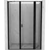 Mexen Mist dušiuksed, parempoolsed 130 cm, must raam, must - 8A4-130-001-70-70-P