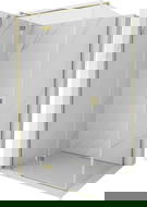 Mexen Mist-H T Duschkabine, links öffnend, 100 x 80 cm, transparent, gold - 8A5T-100-080-50-00-L