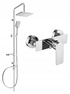 Mexen Alexa Sven exposed shower set with overhead shower and shower faucet, chrome - 71240262-00