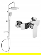 Mexen Sven Aufputz-Duschset mit Regenduschkopf und Duscharmatur Alexa, Chrom - 71240262-00