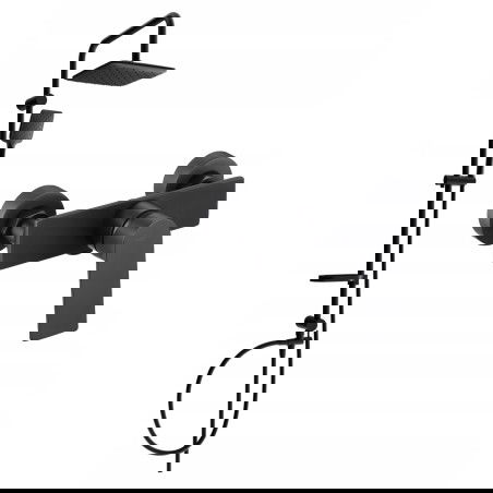 Mexen Alexa Sven suihkusarja, jossa on sadesuihku ja suihkuhana, musta - 71240262-70