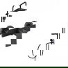 Mexen Sven set doccia esterno con soffione e miscelatore doccia Alexa, nero - 71240262-70
