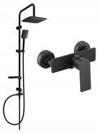 Mexen Alexa Sven shower set with rain shower and shower faucet, black - 71240262-70
