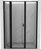 Mexen Mist L draaideur voor douche links 155 cm, zwarte omlijsting, zwart - 8A4L-155-001-70-70-L
