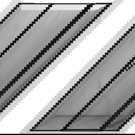 Mexen Mist L douchedeur draaibaar rechts 135 cm, zwarte lijst, zwart - 8A4L-135-001-70-70-P