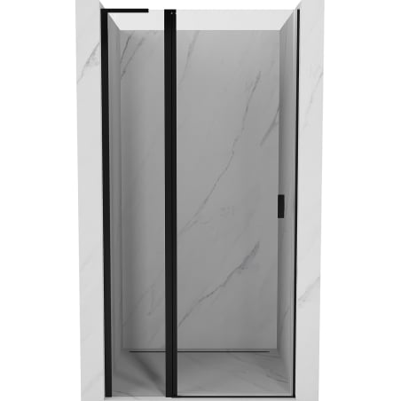 Mexen Mist L 90 cm Pivot Shower Door, Transparent, Black - 8A4L-090-000-70-00