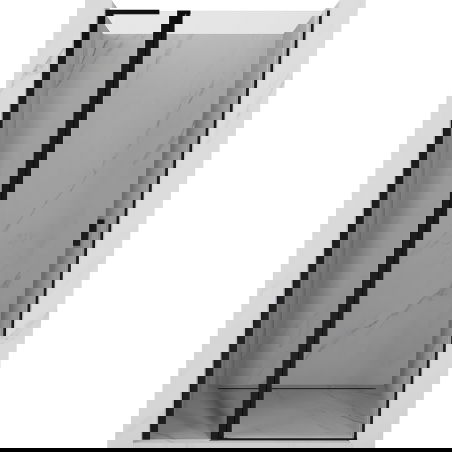 Mexen Mist L Duschdrehtür 90 cm, transparent, schwarz - 8A4L-090-000-70-00