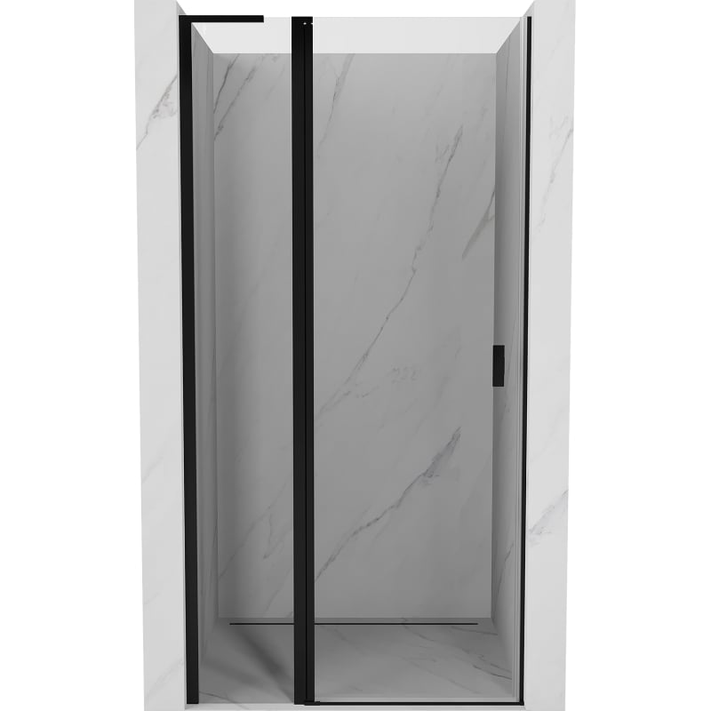 Mexen Mist L Duschtür schwenkbar 115 cm, transparent, schwarz - 8A4L-115-000-70-00