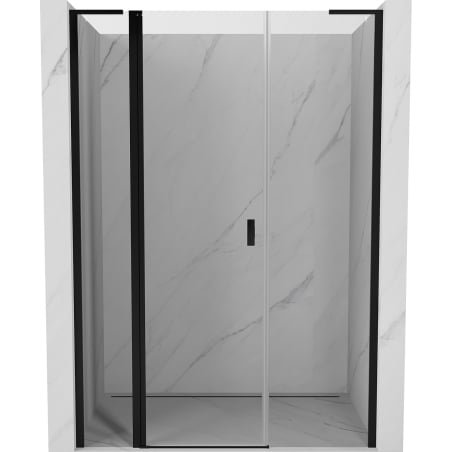 Mexen Mist L porte de douche pivotante 135 cm, transparent, noir - 8A4L-135-001-70-00
